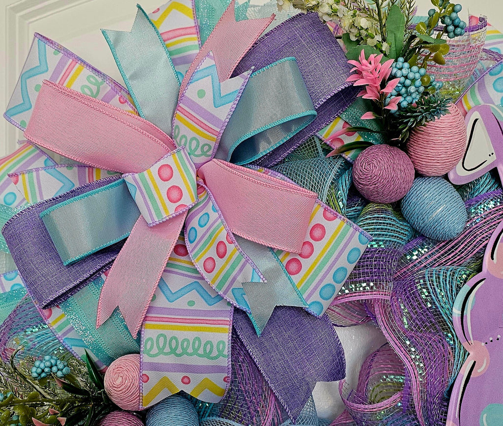 Polka Dot Bunny Wreath