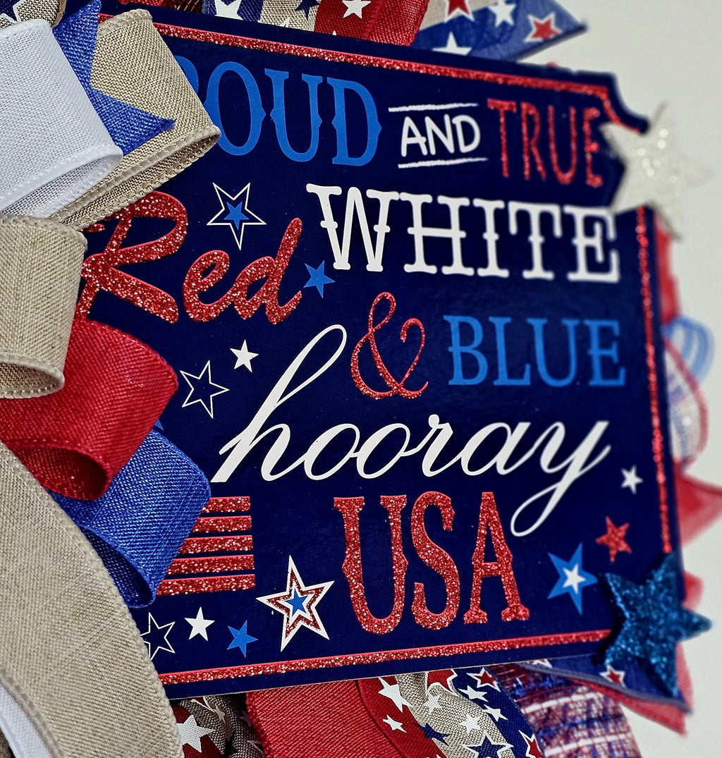 Mini Patriotic Wreath – Red, White, and Blue 4th of July Decor