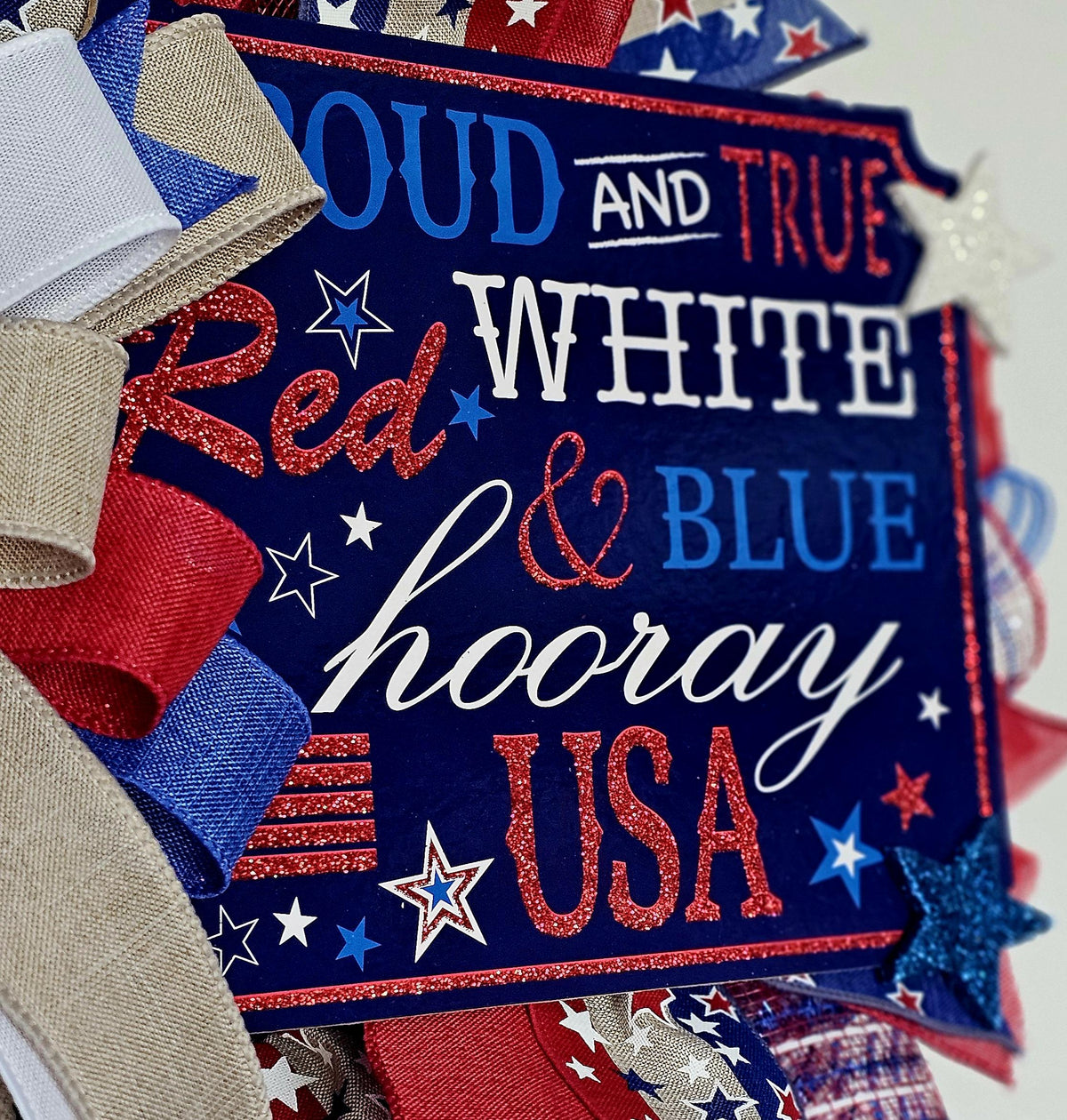 Mini Patriotic Wreath – Red, White, and Blue 4th of July Decor