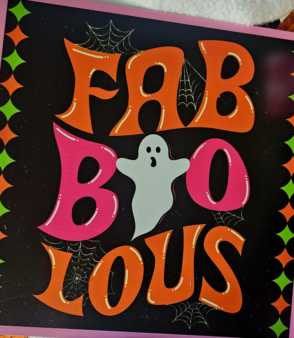 Halloween Wreath | Ghost Plush, Pink & Orange Door Decor