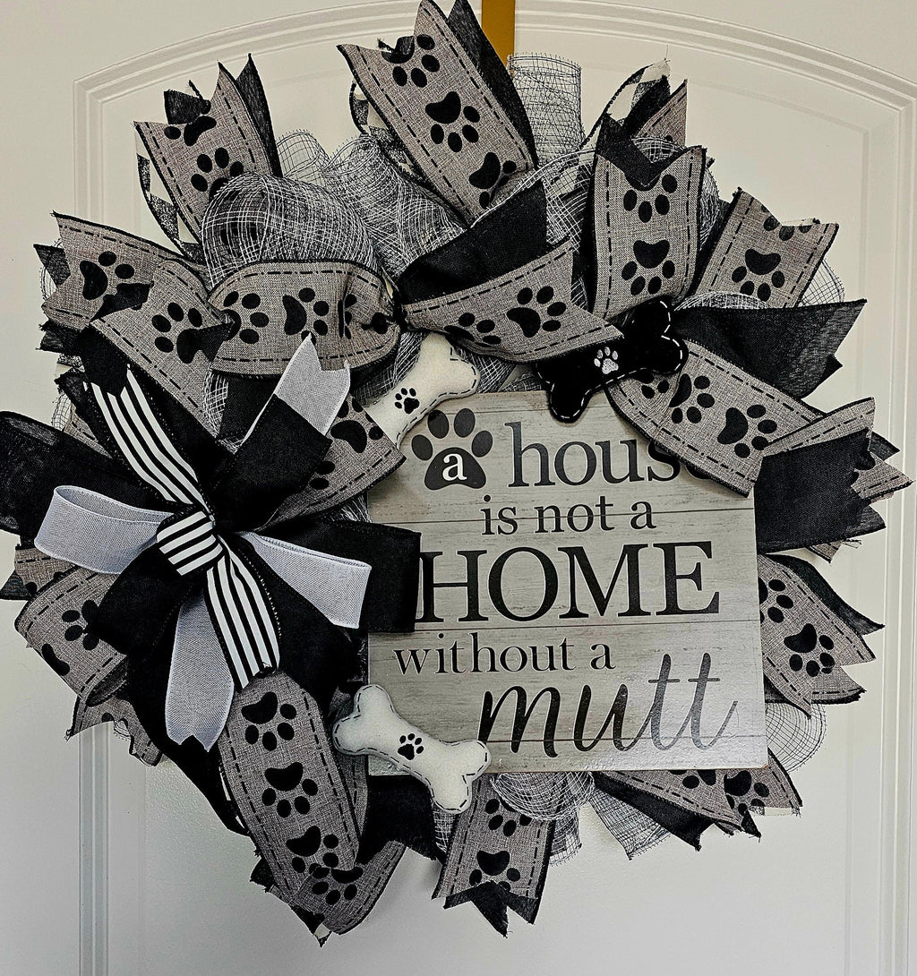 Large Dog Wreath, Front Door Wreath