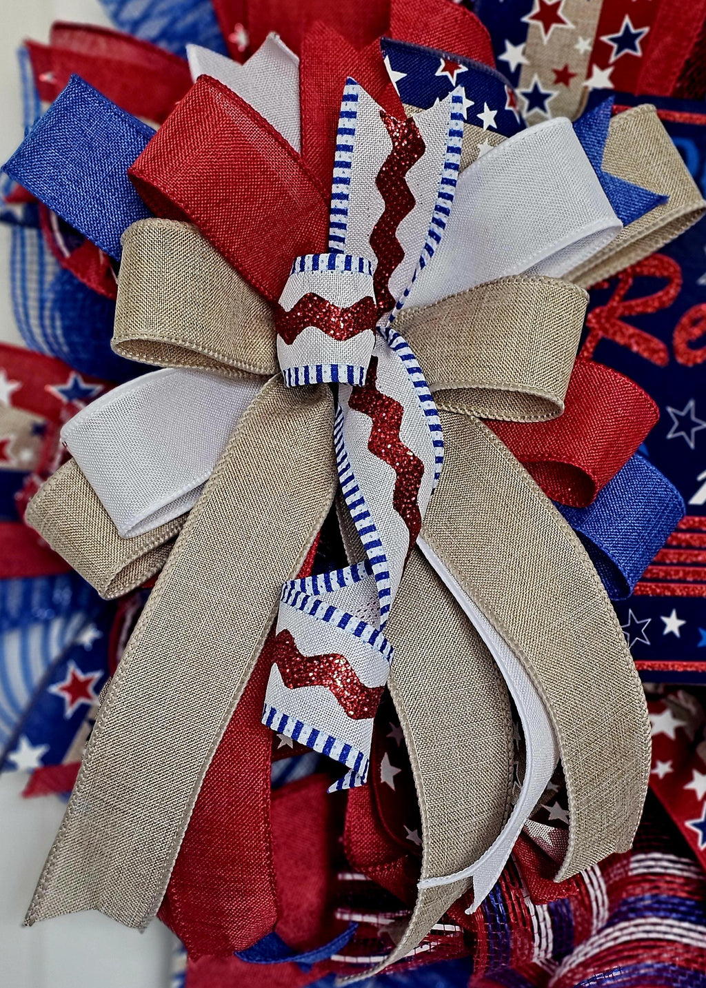 Mini Patriotic Wreath – Red, White, and Blue 4th of July Decor
