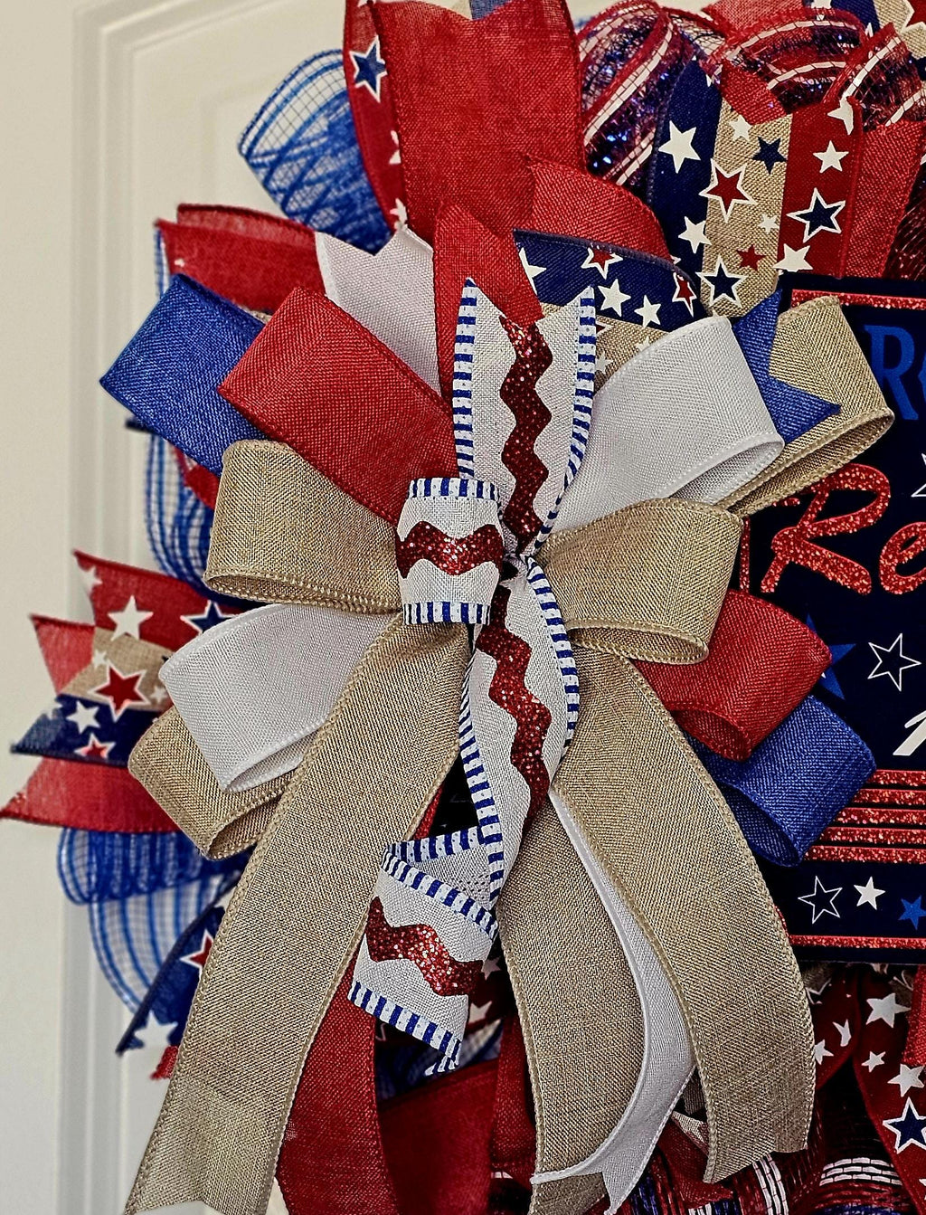 Mini Patriotic Wreath – Red, White, and Blue 4th of July Decor