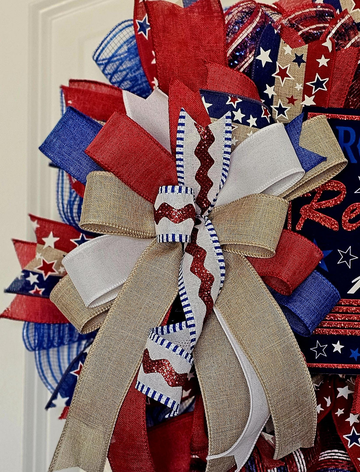 Mini Patriotic Wreath – Red, White, and Blue 4th of July Decor