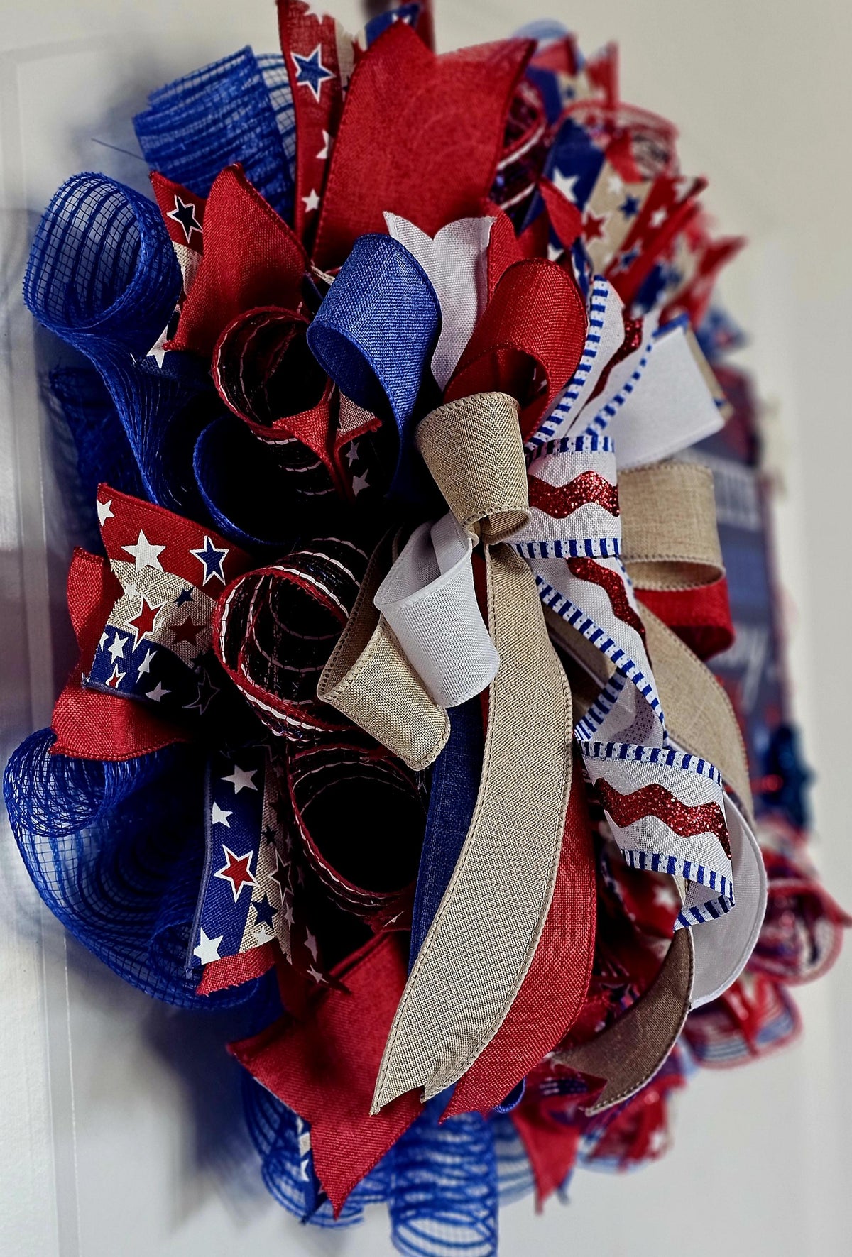 Mini Patriotic Wreath – Red, White, and Blue 4th of July Decor