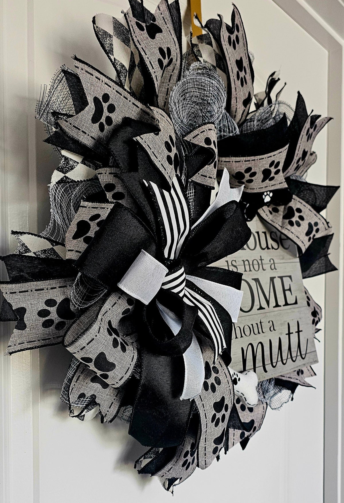 Large Dog Wreath, Front Door Wreath