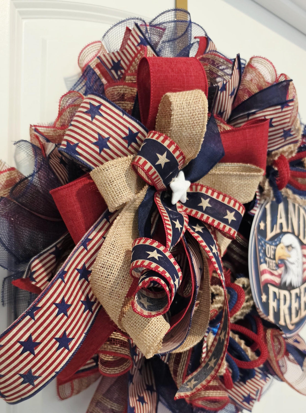 Patriotic Eagle Wreath: Americana, 4th of July, Memorial, Veterans Day Decor