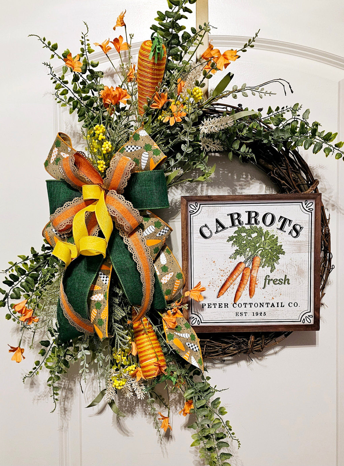 Carrots Grapevine Wreath