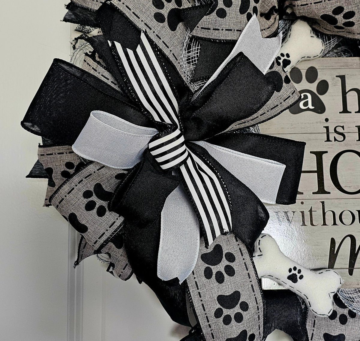 Large Dog Wreath, Front Door Wreath