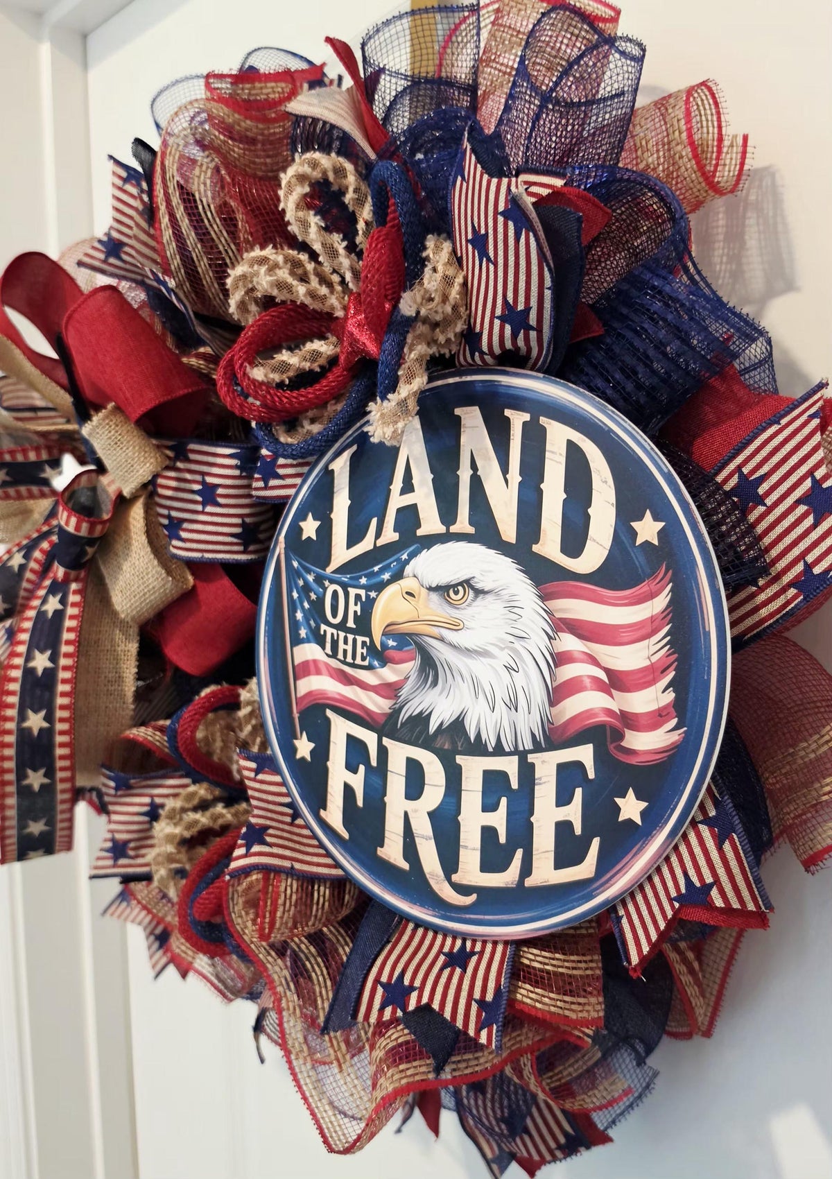 Patriotic Eagle Wreath: Americana, 4th of July, Memorial, Veterans Day Decor