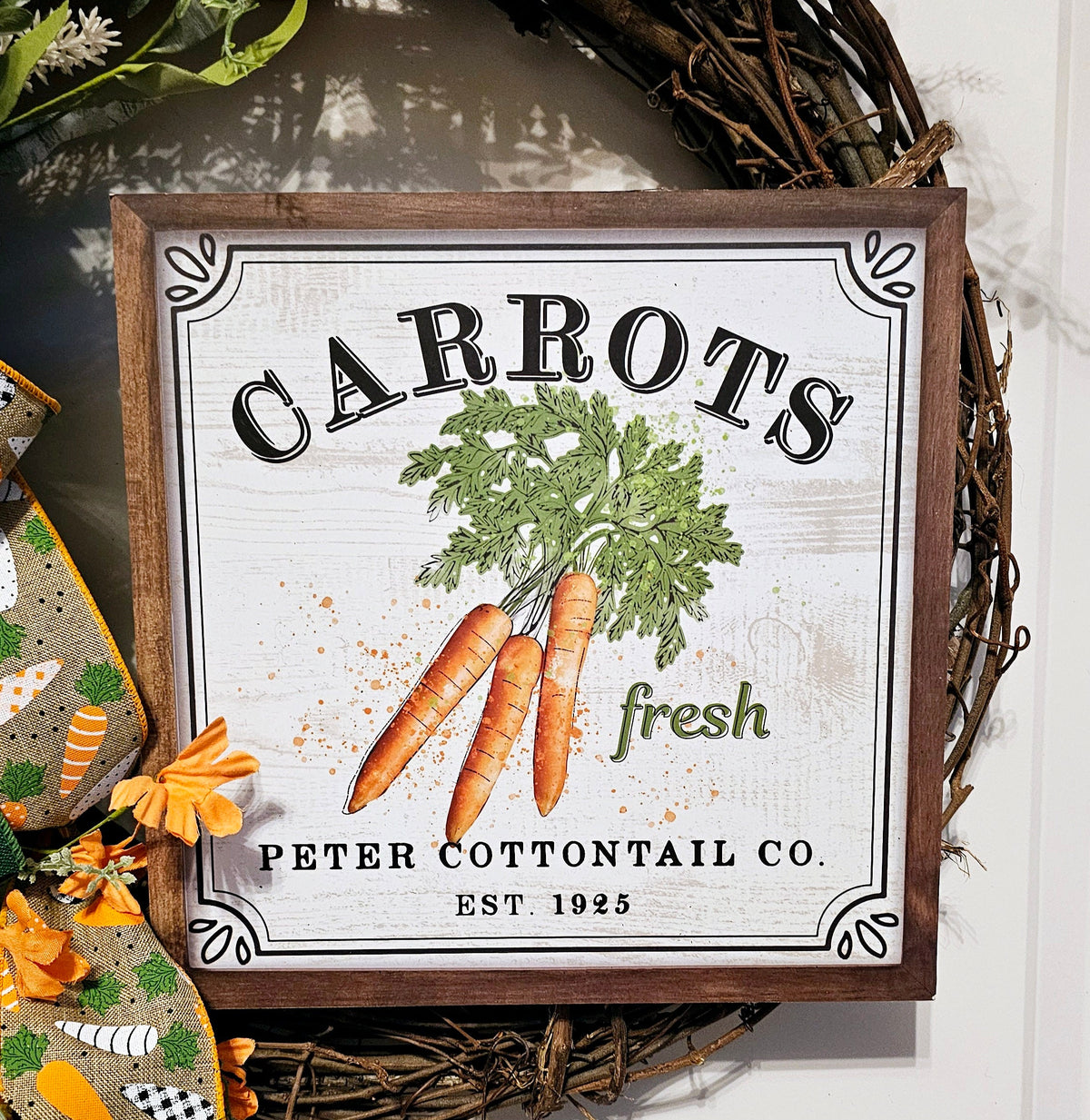 Carrots Grapevine Wreath